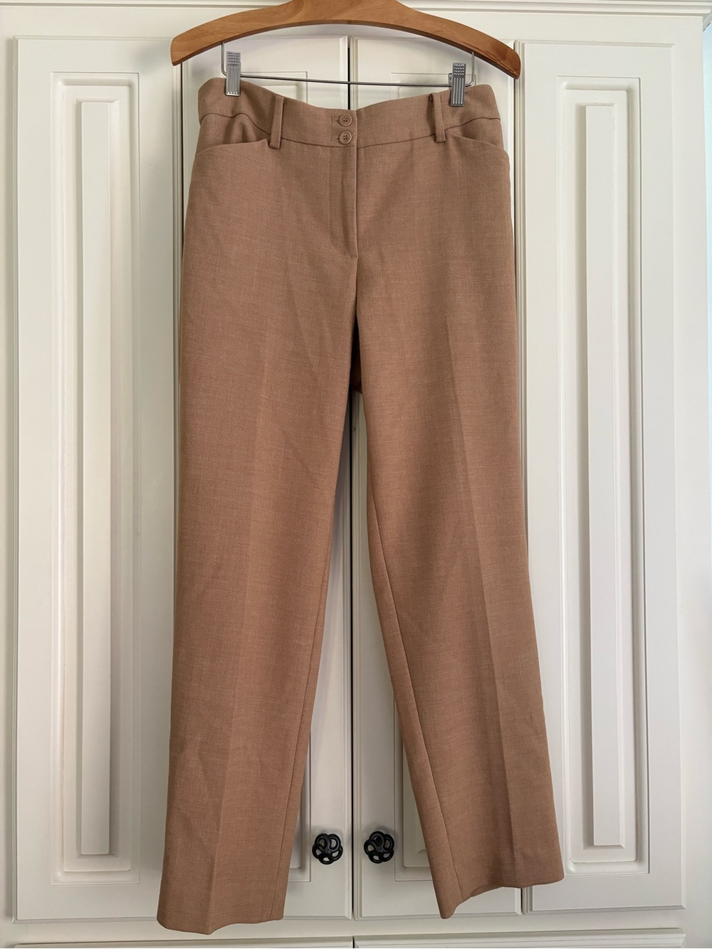 TALBOTS Hampshire Dress Pants Almond Heather Trousers Size 8 Classic Preppy